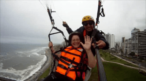 Waving from over Lima