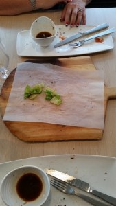 The food was so delicious we forgot to take a picture ... hardly even a crumb left.
