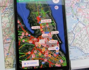 Google Map traffic on cell phone