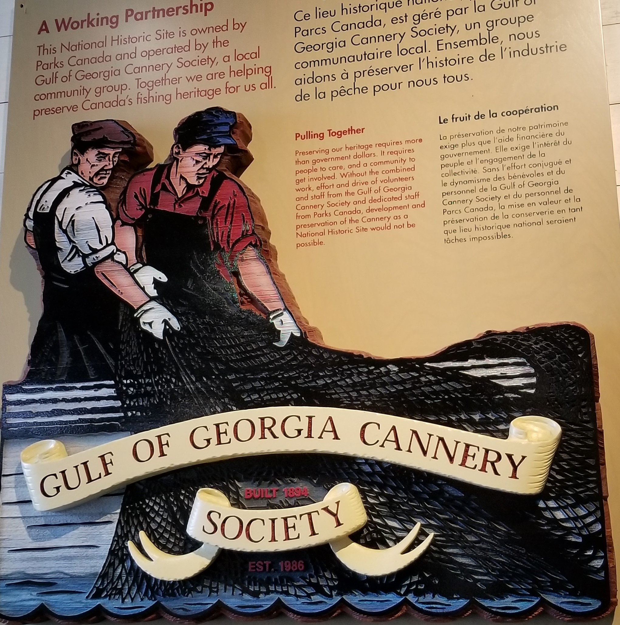 Gulf of Georgia Cannery sign