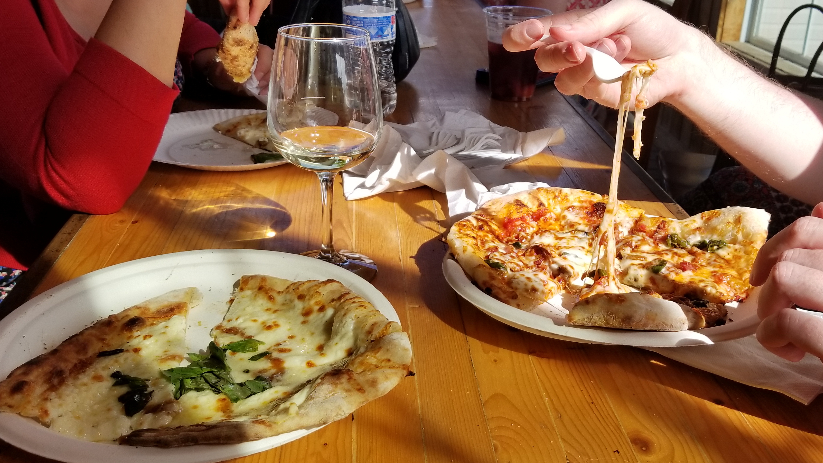 Pizza at Barrel Oak Winery