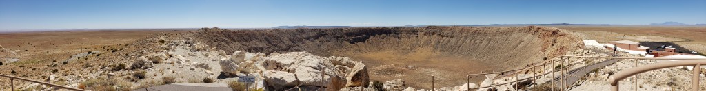 panoramic shot of the meteor crater